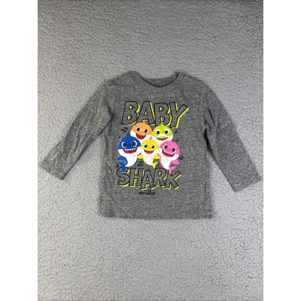 Jumping Beans Baby Shark‎ Doo Doo Doo T-Shirt Size 2T Toddler Heather Gray Soft